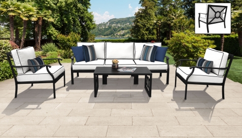 kathy ireland Homes & Gardens Madison Ave. 6 Piece Outdoor Aluminum Patio Furniture Set 06r - TK Classics