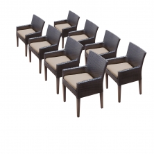 8 Napa Dining Chairs With Arms - TK Classics